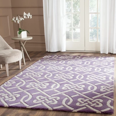 4'x6' Violet Geometric Tufted Accent Rug Purple/Ivory - Safavieh 2 4'x6' Violet Geometric Tufted Accent Rug Purple/Ivory - Safavieh - Image 2