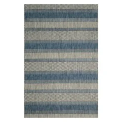 Clara Outdoor Rug Gray/Navy - Safavieh -Safavieh GUEST 186e2dd0 d369 465f ae2d d2776d473e08