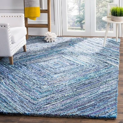 Blue Swirl Tufted Accent Rug 4'x6' - Safavieh 2 Blue Swirl Tufted Accent Rug 4'x6' - Safavieh - Image 2