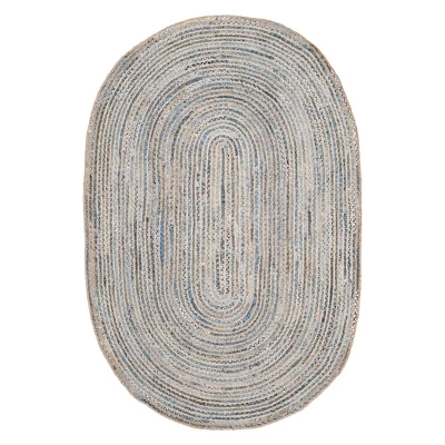 Hudson Stripe Area Rug Natural/Blue - Safavieh 7 Hudson Stripe Area Rug Natural/Blue - Safavieh - Image 7