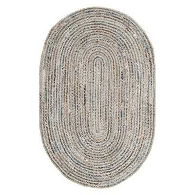 Hudson Stripe Area Rug Natural/Blue - Safavieh 6 Hudson Stripe Area Rug Natural/Blue - Safavieh - Image 6