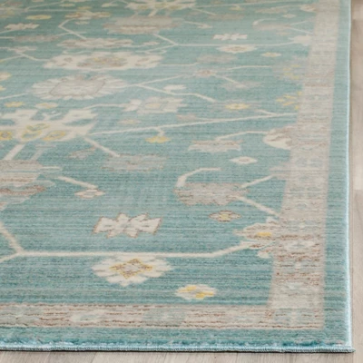 3'x5' Floral Loomed Accent Rug Steel Blue - Safavieh 1 3'x5' Floral Loomed Accent Rug Steel Blue - Safavieh