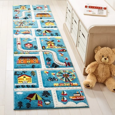 Carousel Kids CRK197 Power Loomed Area Rug - Safavieh 1 Carousel Kids CRK197 Power Loomed Area Rug - Safavieh