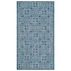 Poissy Outdoor Rug Navy/Gray - Safavieh -Safavieh GUEST 4a5ac506 703e 4fa8 8f40 4976b1aa3369
