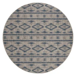 Yarrow Outdoor Rug Navy/Gray - Safavieh -Safavieh GUEST 72a6348c c4f0 468e a199 d13aa47e3b8c